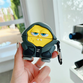 AirPods Pro apsauginis dėklas su SpongeBob Patrick atvaizdu, minkšta PVC apdaila, animacinio stiliaus, injekcinio formavimo gamyba, suderinamas su Apple AirPods Pro