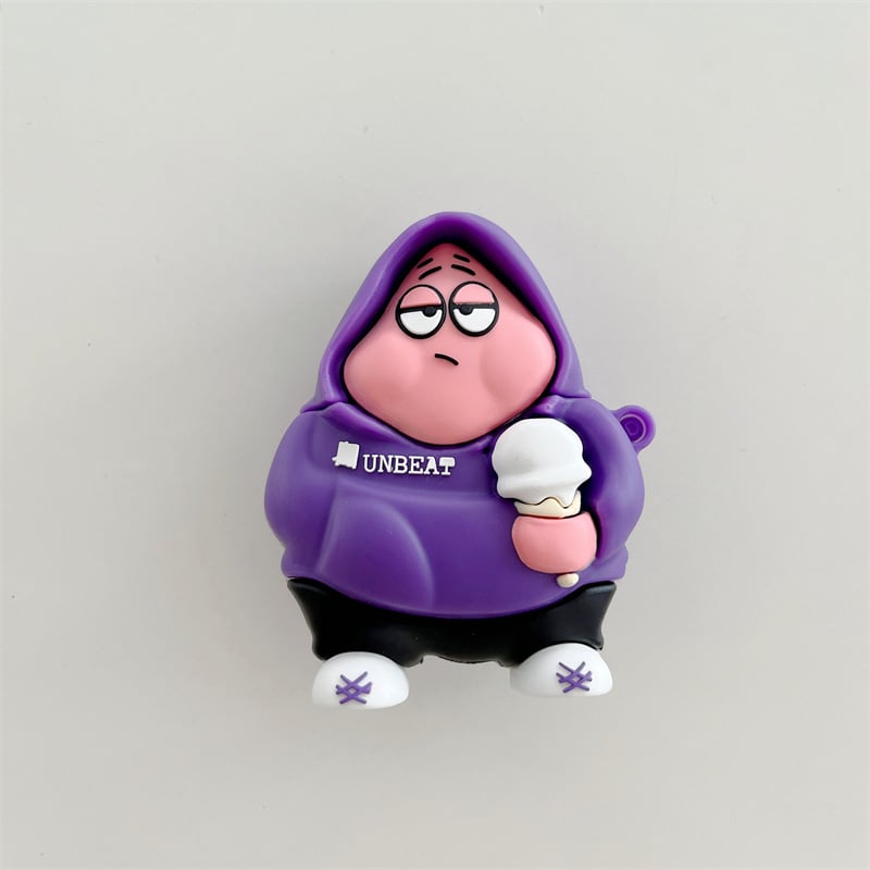 AirPods Pro apsauginis dėklas su SpongeBob Patrick atvaizdu, minkšta PVC apdaila, animacinio stiliaus, injekcinio formavimo gamyba, suderinamas su Apple AirPods Pro