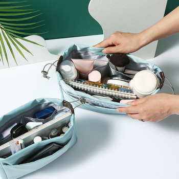 Geantă de călătorie din nailon, cubiformă, stil lux ușor, izolație, pentru depozitare de produse cosmetice (model S220316)