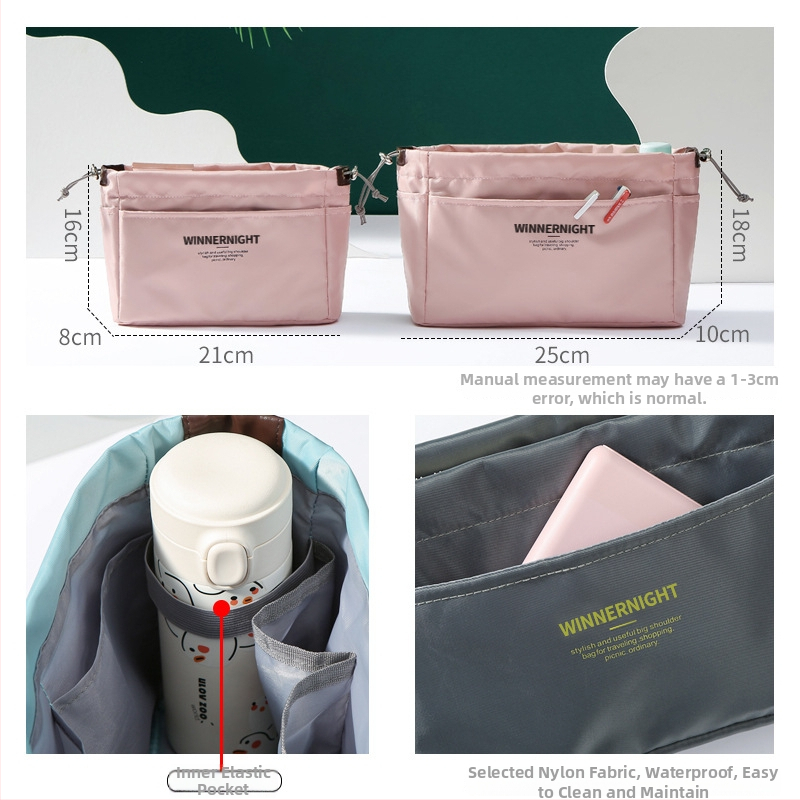 Geantă de călătorie din nailon, cubiformă, stil lux ușor, izolație, pentru depozitare de produse cosmetice (model S220316)