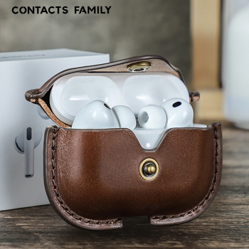 Kožna futrola za Apple AirPods Pro 3 – prava koža, ručno rađena, prijenosna, kompatibilna s Apple