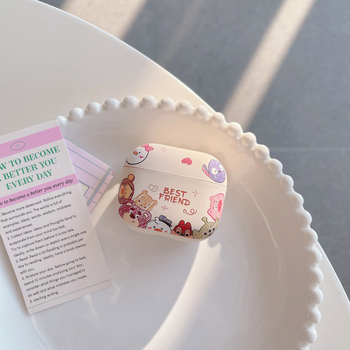 TPU univerzális védő tok AirPods 1/2/3 és AirPods Pro 2-hez, átlátszó matt felület, permetezett bevonat