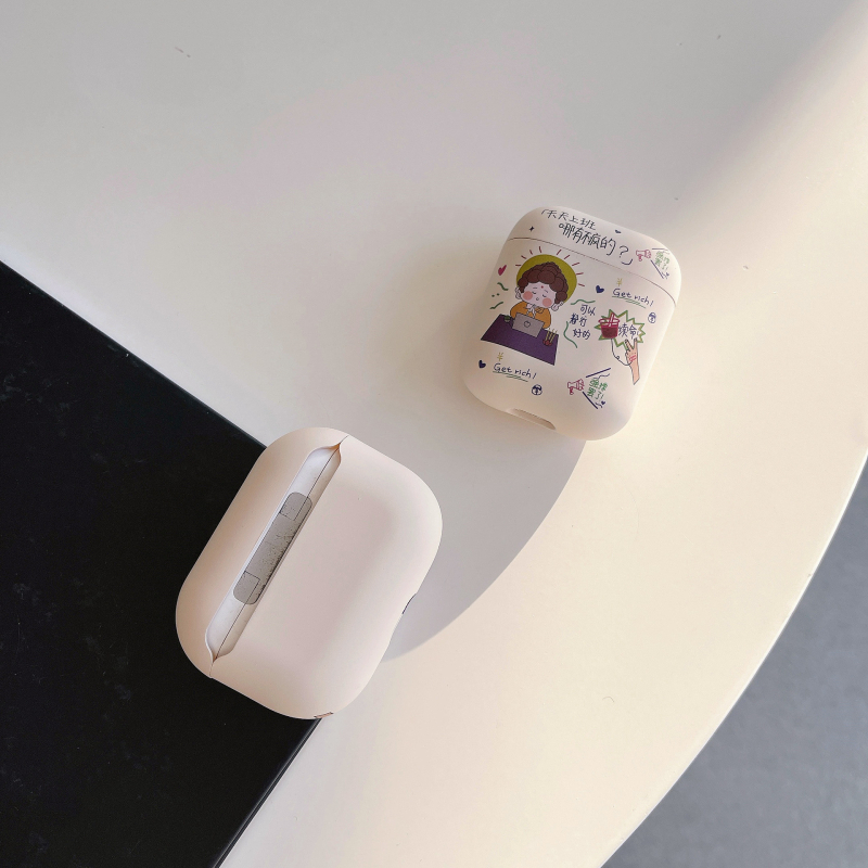 TPU univerzális védő tok AirPods 1/2/3 és AirPods Pro 2-hez, átlátszó matt felület, permetezett bevonat