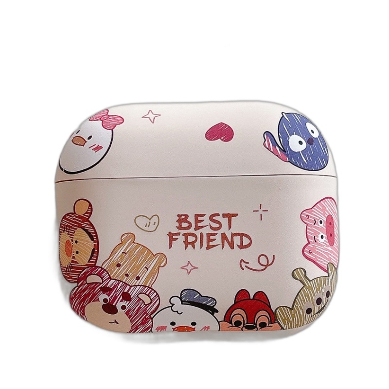 TPU univerzális védő tok AirPods 1/2/3 és AirPods Pro 2-hez, átlátszó matt felület, permetezett bevonat