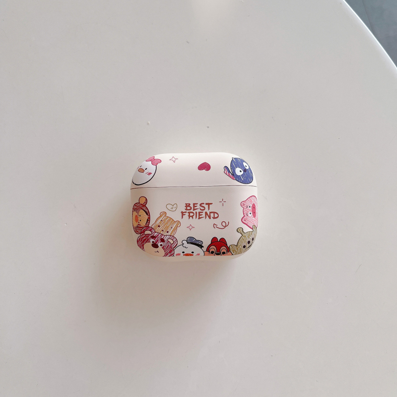 TPU univerzális védő tok AirPods 1/2/3 és AirPods Pro 2-hez, átlátszó matt felület, permetezett bevonat