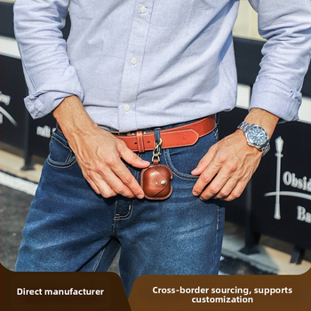 Ādas maciņš AirPods 4, rokām darināts, pilna aizsardzība, saderīgs ar Apple