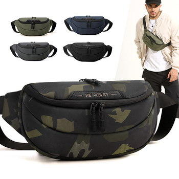 WEPOWER Nylonová vodeodolná pánska taška na hrudník pre každodenné použitie, zima 2024