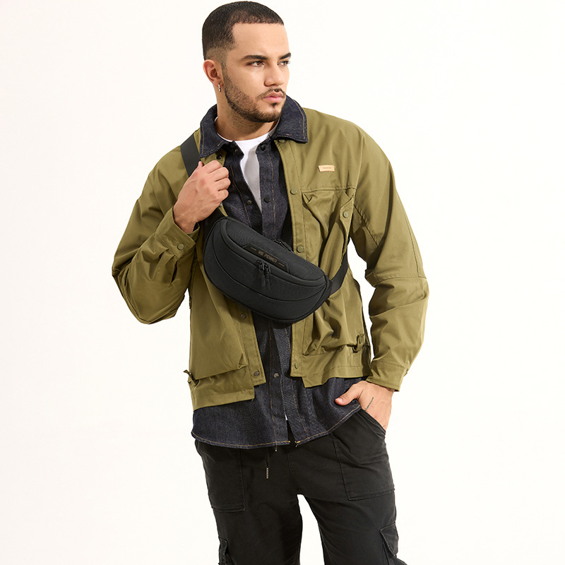 WEPOWER Nylonová vodeodolná pánska taška na hrudník pre každodenné použitie, zima 2024