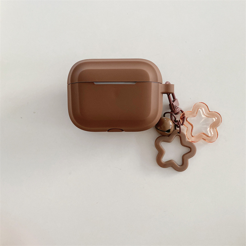 Jednobojna silikonska futrola s motivom zvijezde za AirPods 4. generacije, kompatibilna i s AirPods 3. generacije, 2. generacije i AirPods Pro 2