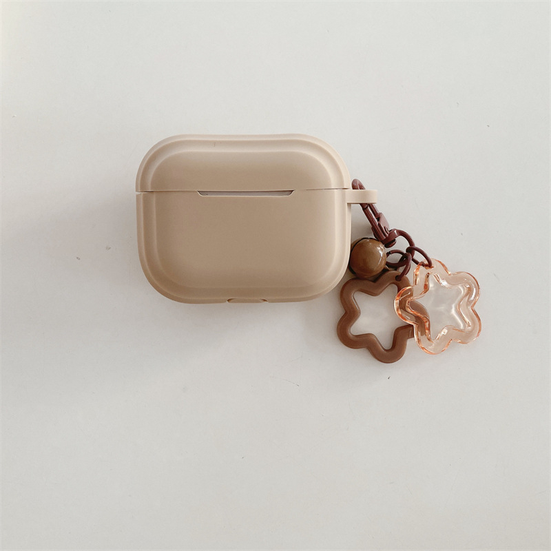 Jednobojna silikonska futrola s motivom zvijezde za AirPods 4. generacije, kompatibilna i s AirPods 3. generacije, 2. generacije i AirPods Pro 2