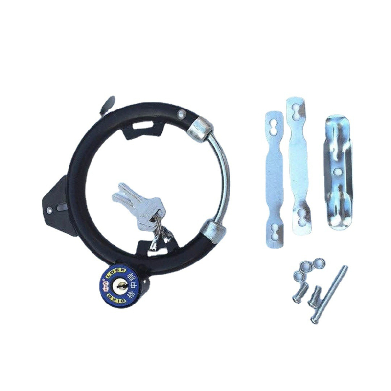 Lacăt metalic pentru bicicletă, mecanism cu arc, anti-furt, formă rotundă, brand Licheng