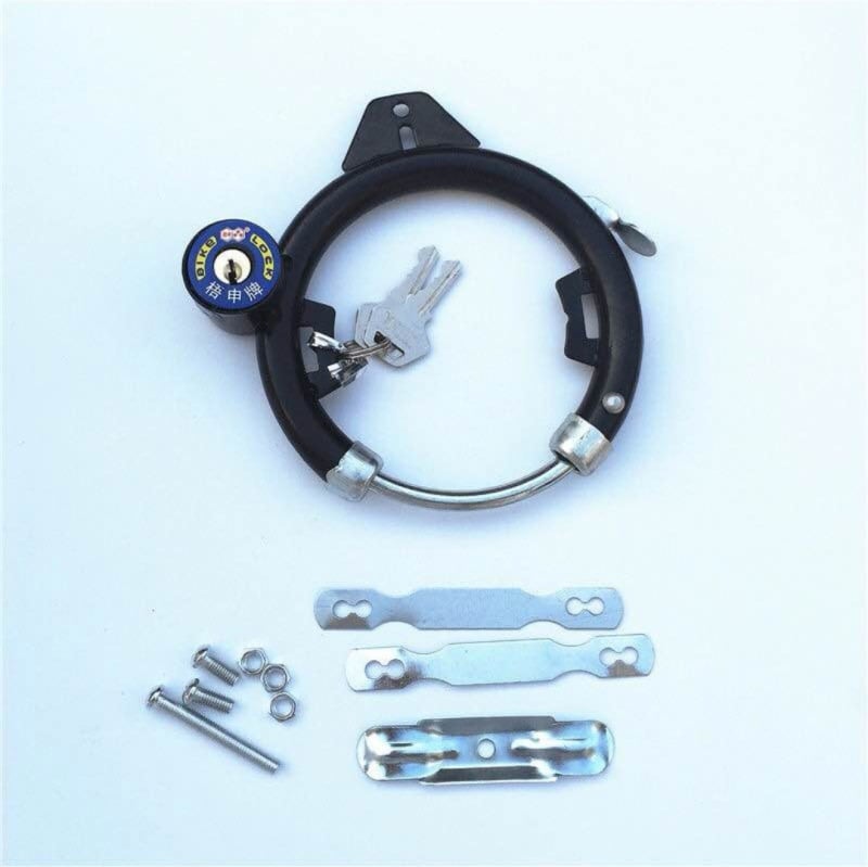 Lacăt metalic pentru bicicletă, mecanism cu arc, anti-furt, formă rotundă, brand Licheng