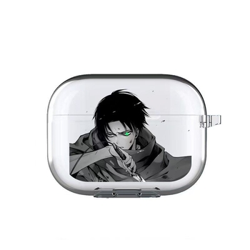 Kućište za AirPods Pro 2 s Levi Ackermanom – Attack on Titan, crtani dizajn, TPU