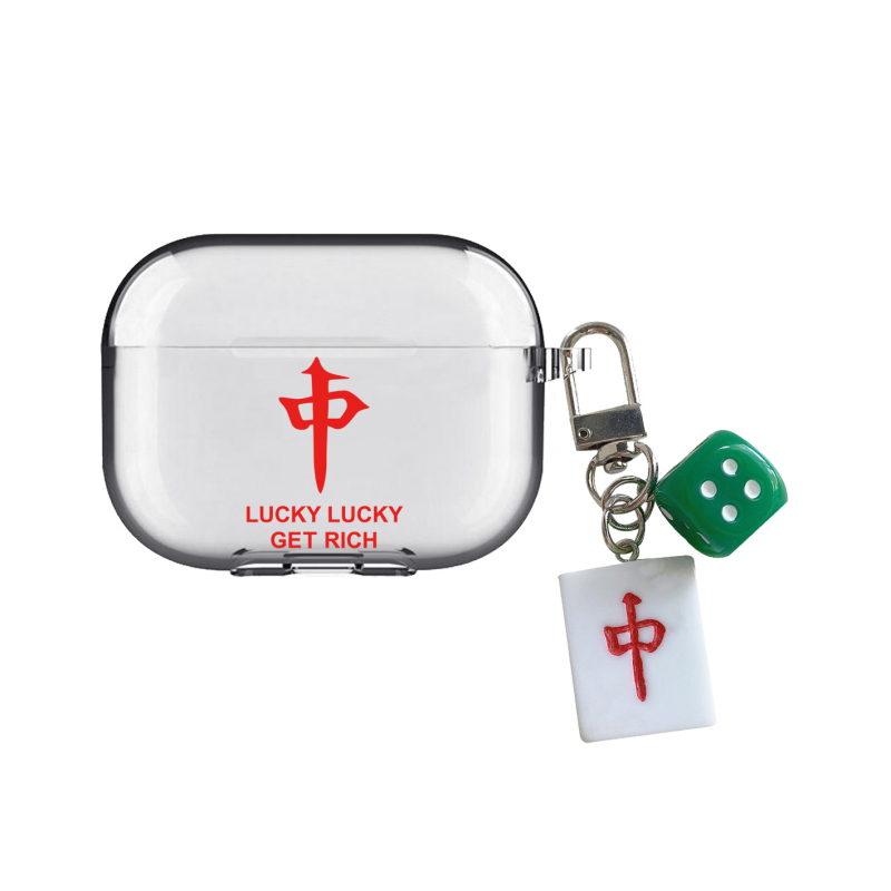 AirPods 4 zaštitna futrola, kompatibilna s Pro 2, s remenom za nošenje, Mahjong dizajn, nove bežične Bluetooth slušalice