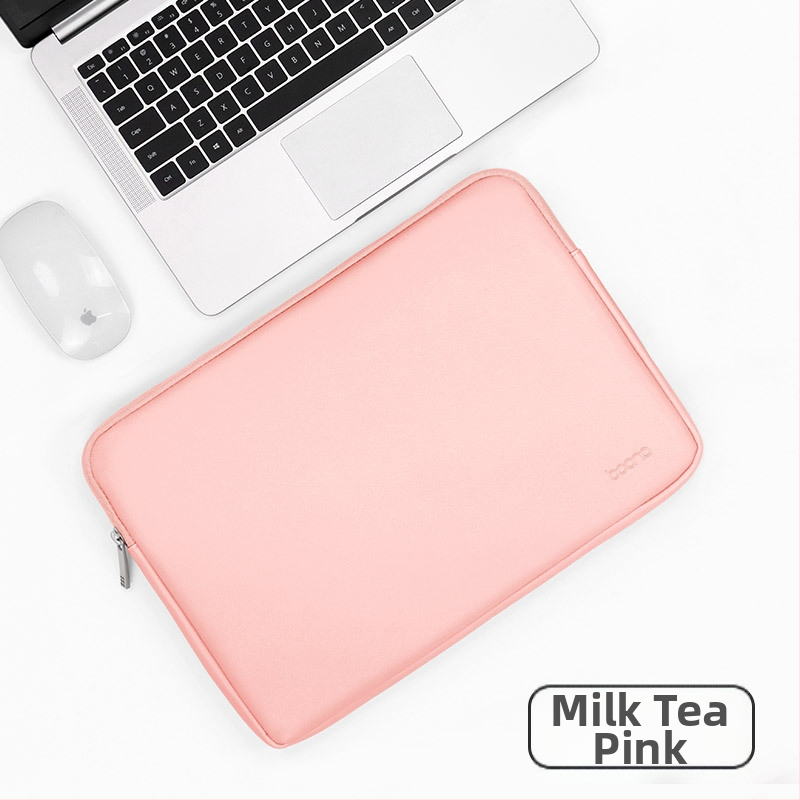 Baona kožené puzdro na notebook – ovčia koža, jednofarebný vzor, kompatibilný s Huawei MateBook, Lenovo a Apple MacBook (leto 2023)