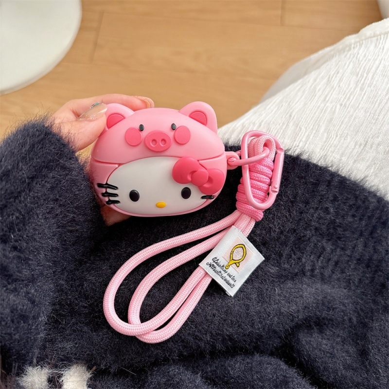 Carcasă AirPods 4, stil desen animat, design relief, material PC