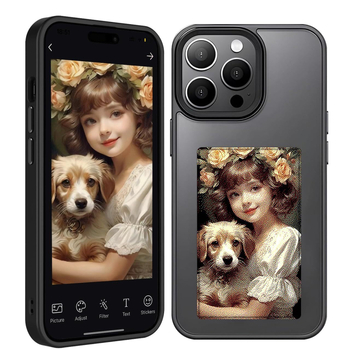 Carcasă din silicon pentru iPhone cu personalizare DIY a imaginilor, design ink-screen, anti-cadere, imprimare prin presare la cald