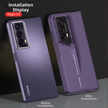 Huawei Honor MagicV2 Blade telefona korpuss, matēta virsma, pilnīga aizsardzība, PC materiāls, kritiena izturība, pielāgošanas iespēja