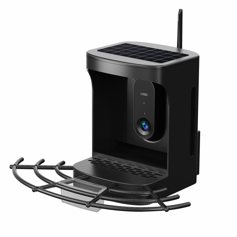 Jy-by01 Pametna hranilica za ptice s kamerom, upravljanje putem aplikacije, solarno napajanje, vanjska vodootpornost, odvojiva