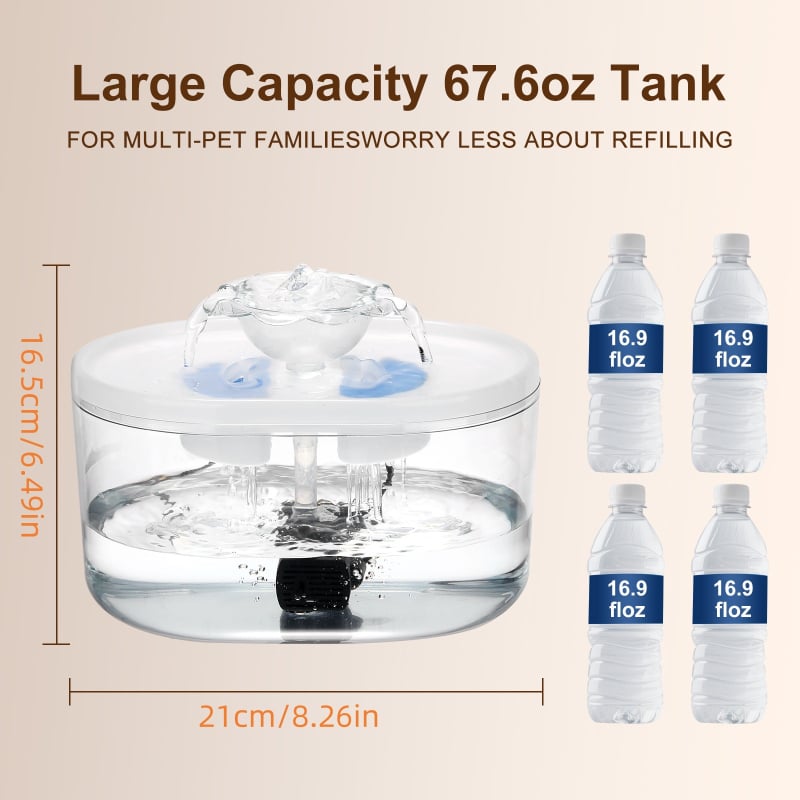 RAX dispenzer za vodu za mačke s filtracijom, odvojivi dizajn, automatsko proticanje vode