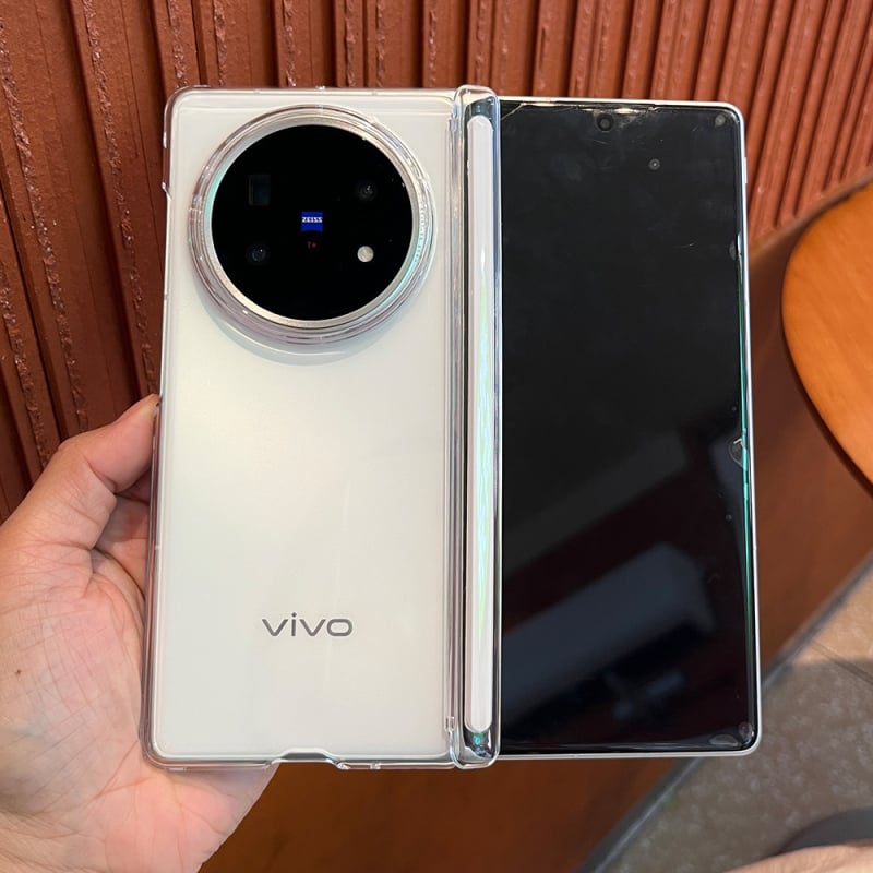 Carcasă transparentă pentru Vivo X Fold5, din PC, cu magnet, protecție anti-cădere, margini întărite cu design dublu