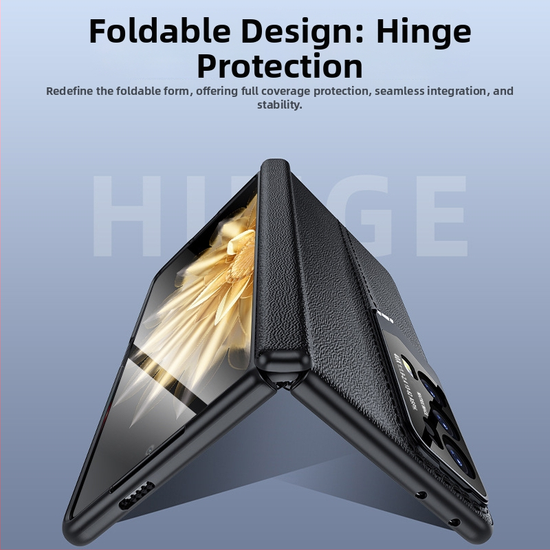 Telefona vāciņš Honor MagicV2 – īsta āda, pilns pārklājums, integrēts RSR objektīva stiprinājums, aizsardzība pret pantiem, triecienizturīgs