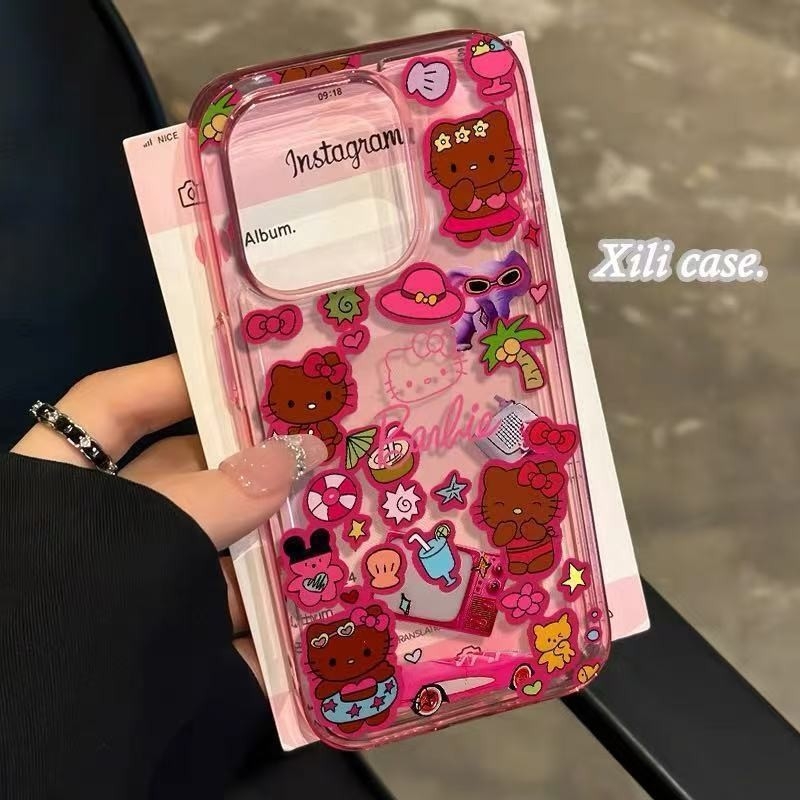 Ochranný silikónový kryt pre Apple iPhone s karikatúrnym potlačou – proti pádu, kreslený štýl, vhodný pre modely Apple iPhone