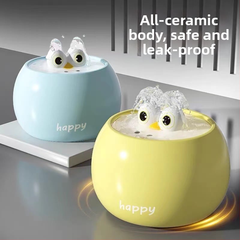 Keramički fontan za vodu za mačke s kružnim filtriranjem i upravljanjem putem aplikacije