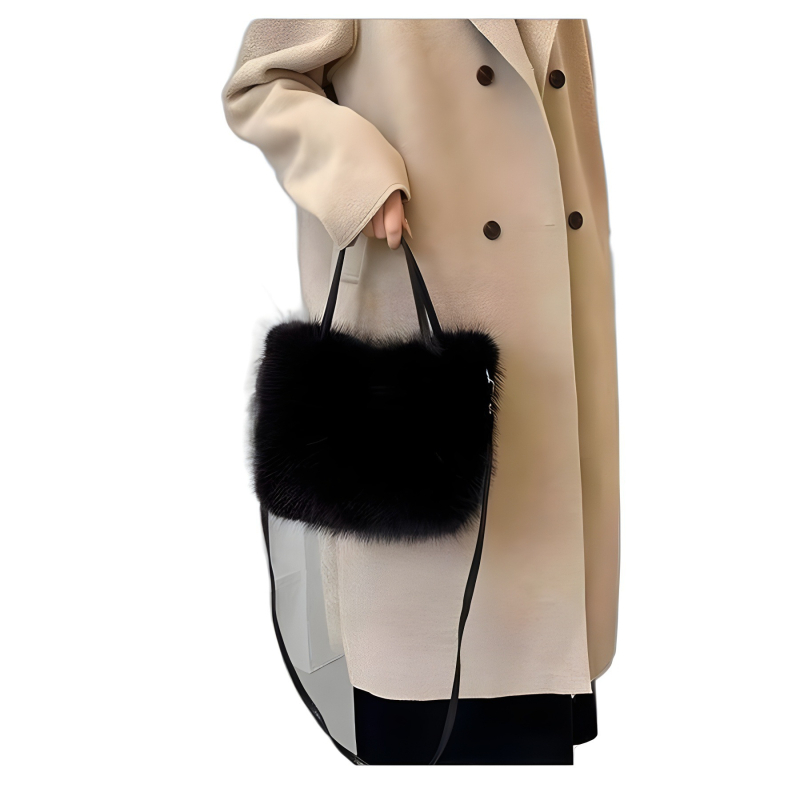 Pliš torba stila kanta, tote s magnetskim zatvaranjem i unutarnjim džepom za telefon – zima 2023