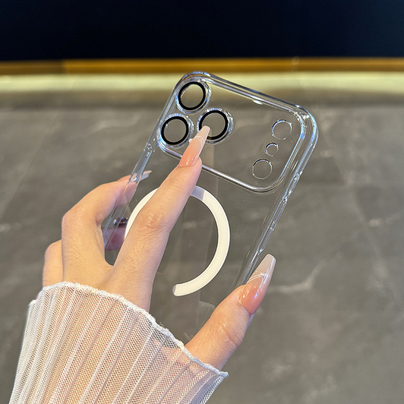 Prozirna magnetska futrola za iPhone s zaštitom leće — ultra-tanki PC zaštitni etui
