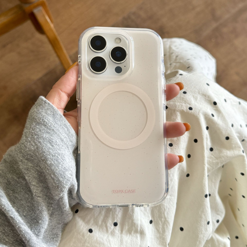 Husă spate în stil Ins cu suport magnetic în formă de inimă pentru iPhone 15 Pro Max, 14 și 13 – TPU, turnare prin injecție, protecție anti-cadere