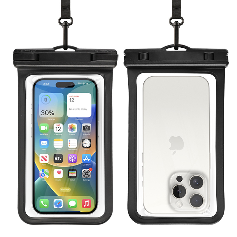 Geantă de telefon Hiskey, din PVC, impermeabilă, cu ecran tactil, pentru înot, scufundări și activități în aer liber
