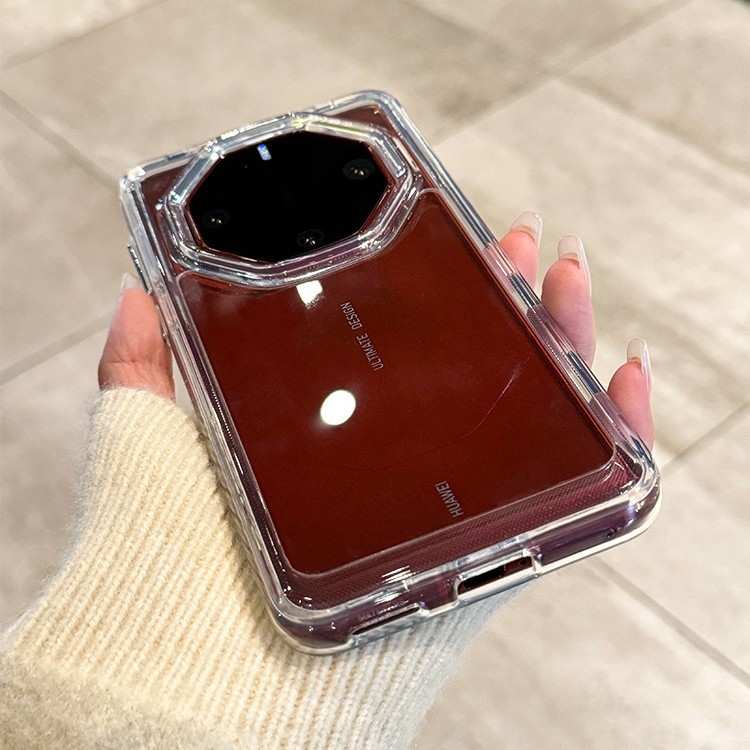 Carcasă Huawei Mate60RS – Transparentă, acrilic, Finisaj cu pulverizare, Protecție anti-cădere