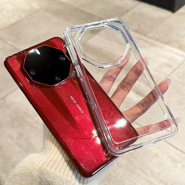 Carcasă Huawei Mate60RS – Transparentă, acrilic, Finisaj cu pulverizare, Protecție anti-cădere