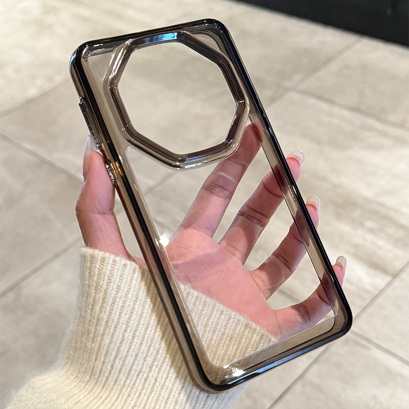 Carcasă Huawei Mate60RS – Transparentă, acrilic, Finisaj cu pulverizare, Protecție anti-cădere