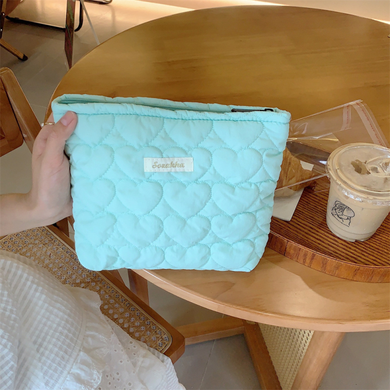 Kozmetička torbica s motivom srca, unutarnja torba, pamuk, podstava: poplin, za žene (Materijal: Pamuk; Uzorak: Ljubav; Podstava: Poplin; Namjena: Pohrana; Spol: Žene)