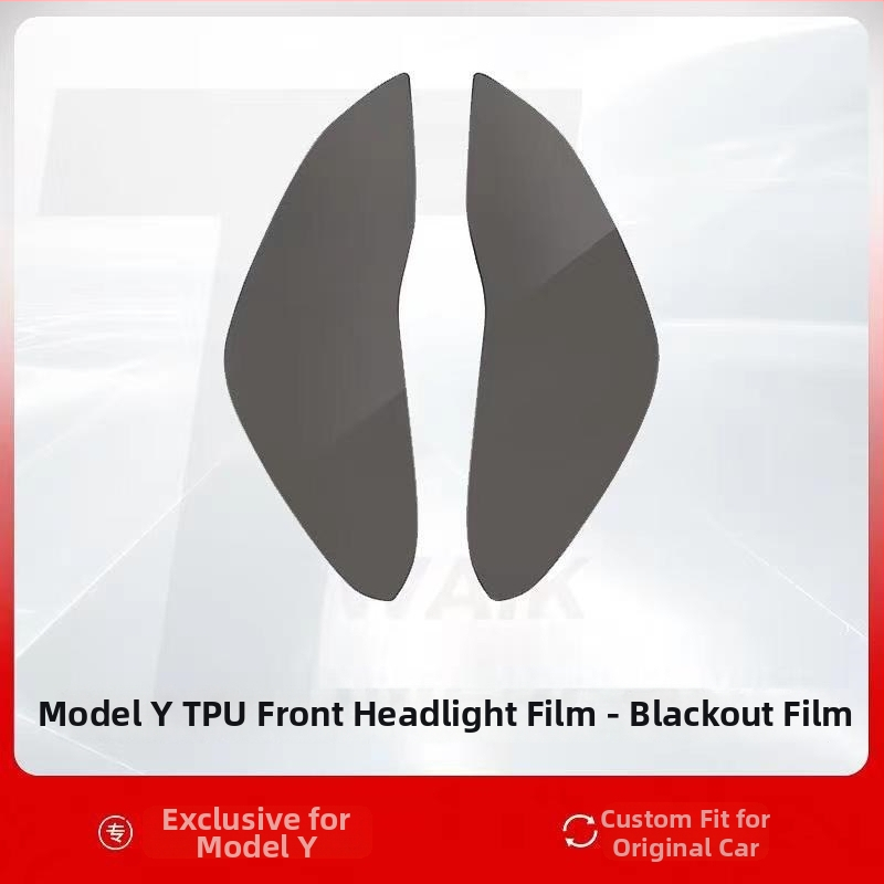 Film pentru faruri Tesla Model 3 și Model Y – TPU HD transparent, folie moale, cu schimbare de culoare (2019–2022)