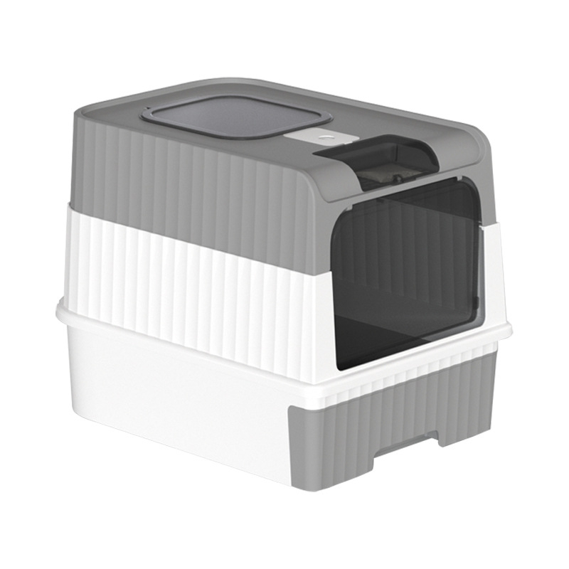 Κλειστή γατοτουαλέτα, σχεδίαση τύπου συρταριού, τετράγωνη κατασκευή από PP, εύκολο στον καθαρισμό