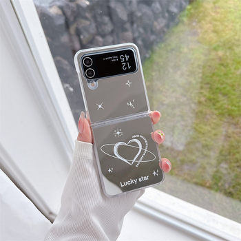 Прегъващ се калъф с огледална повърхност за Samsung Galaxy Z Flip3/4/5 — PC материал, машинно обработен, персонализируем