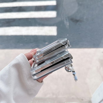 Прегъващ се калъф с огледална повърхност за Samsung Galaxy Z Flip3/4/5 — PC материал, машинно обработен, персонализируем