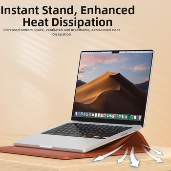 Taška na notebook OLCK — viacúčelový ochranný obal s vnútornou podšívkou, prispôsobiteľný pre MacBook Pro, MacBook Air a ďalšie notebooky, syntetická koža