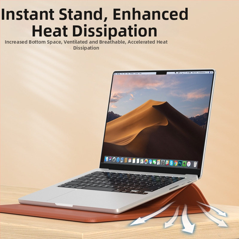 Taška na notebook OLCK — viacúčelový ochranný obal s vnútornou podšívkou, prispôsobiteľný pre MacBook Pro, MacBook Air a ďalšie notebooky, syntetická koža