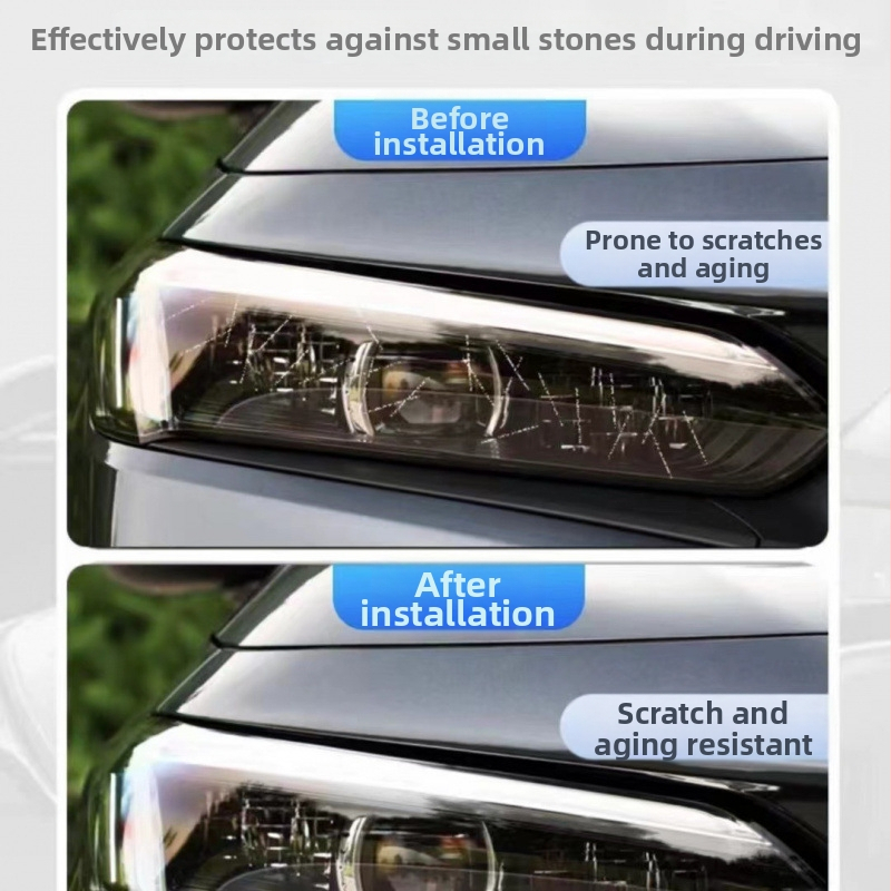 TPU plėvelė priekinėms šviesoms Honda Civic 11-osios ir 10-osios kartos – skaidri šviesos valdymo plėvelė spalvų keitimui