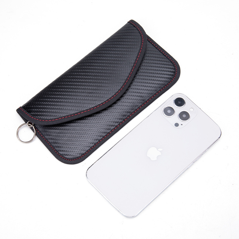 Torba za zaštitu signala za mobitel – zaštita od metaldetektora, RFID protiv pozicioniranja, anti-degausiranje; karbonska vlakna, zatvaranje Velcro, RFID podstava, džep za ID, model K0054, za poslovna putovanja