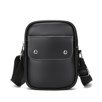 Geantă de umăr pentru bărbați - PU, stil stradal, impermeabilă, foarte ușoară, căptușire poliester