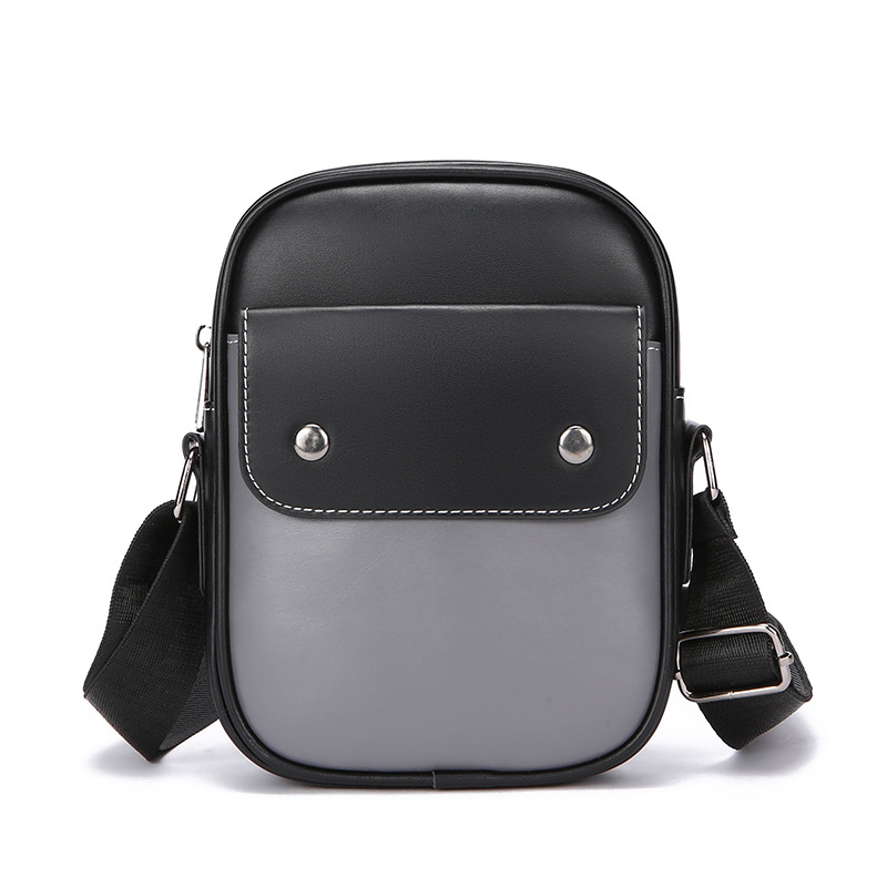 Geantă de umăr pentru bărbați - PU, stil stradal, impermeabilă, foarte ușoară, căptușire poliester