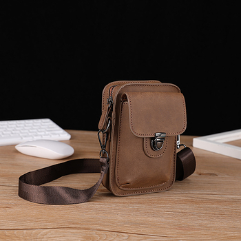 PU koža torbica za mobitel, zatvaranje na zatvarač, vertikalni kvadratni oblik, džepić za novčiće, unisex crossbody