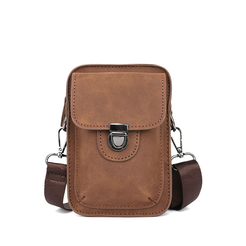PU koža torbica za mobitel, zatvaranje na zatvarač, vertikalni kvadratni oblik, džepić za novčiće, unisex crossbody