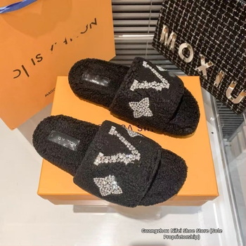 Moteriškos vilnos šlepetės su avies vilnos įdėklu, gumos padas, slip-on, plokščias dizainas, kvėpuojančios, lengvos