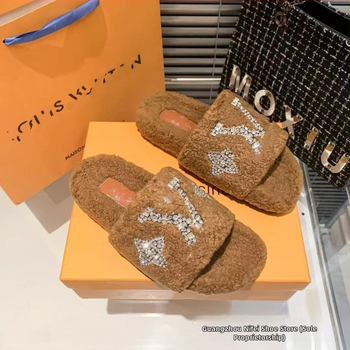 Moteriškos vilnos šlepetės su avies vilnos įdėklu, gumos padas, slip-on, plokščias dizainas, kvėpuojančios, lengvos